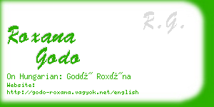 roxana godo business card